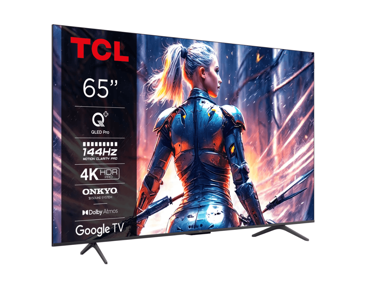 Televizor TCL QLED 65T8B, 164 cm, Smart Google TV, 4K Ultra HD, 100Hz, Clasa F (Model 2024) — miniatură