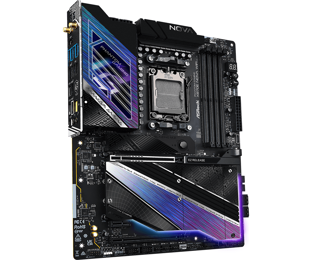 Placa de baza ASRock X870E NOVA WIFI, Socket AM5, DDR5, ATX — miniatură