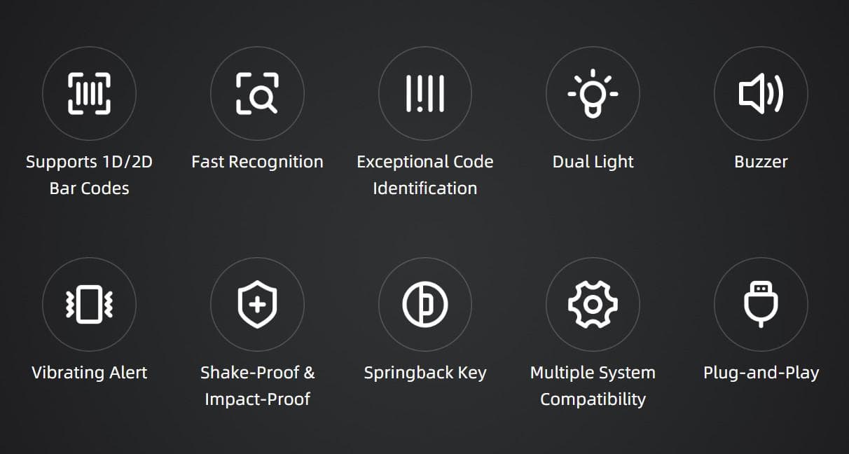 SUNMI Handheld 2D scan gun with autosensor 0,3Mp NS021 — miniatură