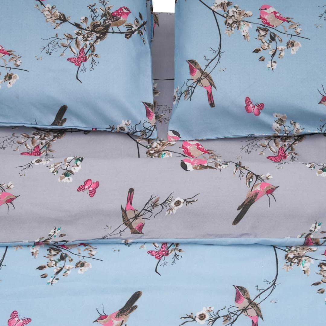 LENJERIE DE PAT KS MICROFIBRA BIRDS — miniatură