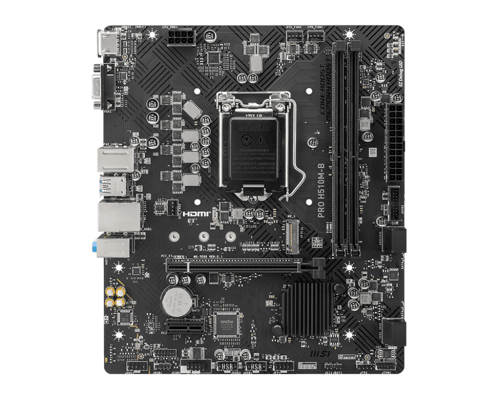 Placa de baza MSI PRO H510M-B, Socket 1200, DDR4, Micro-ATX — miniatură