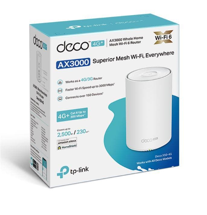 Router wireless TP-LINK DECO X50-4G, WIFI 6, Mesh, Dual Band — miniatură
