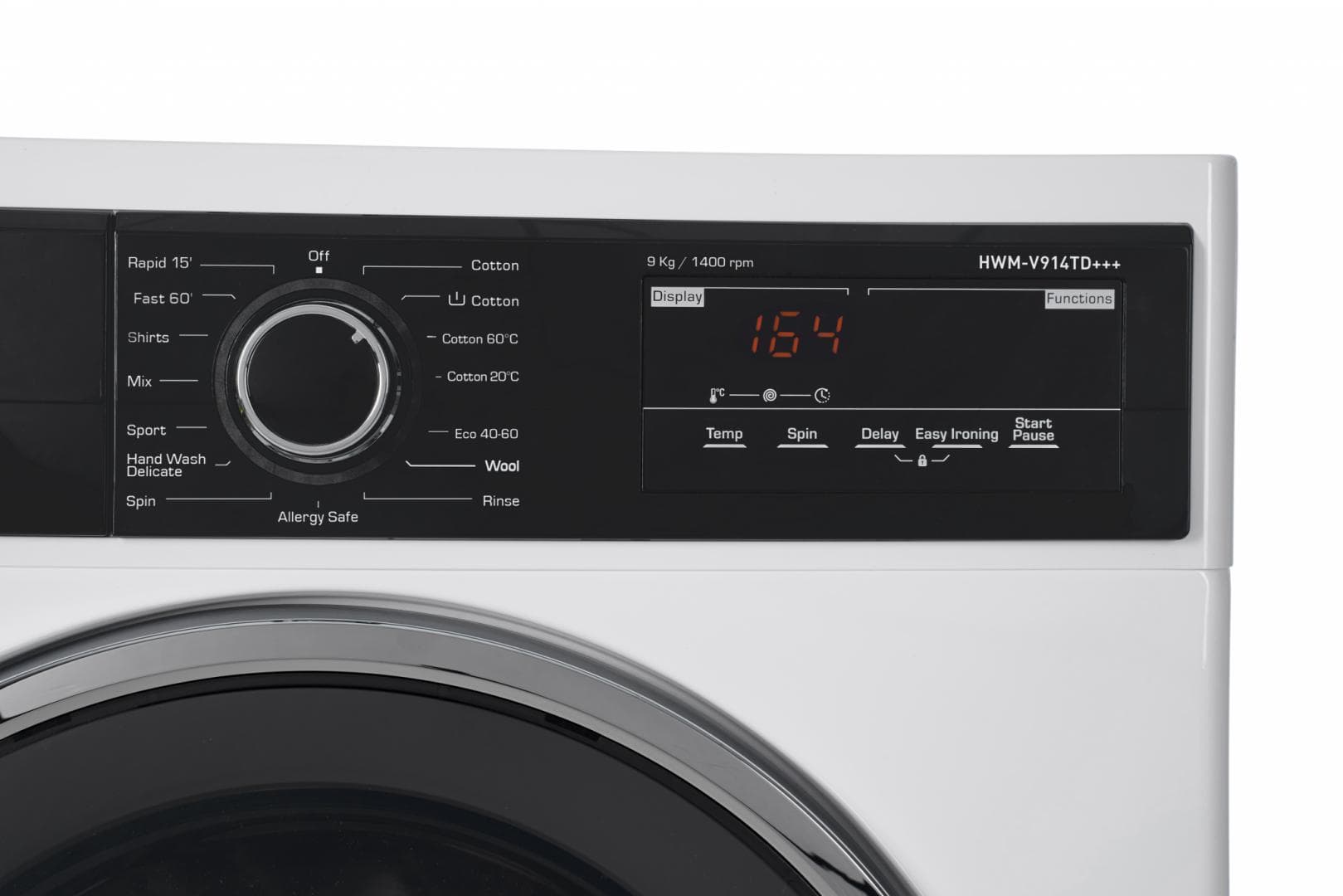 Masina de spalat rufe HEINNER HWM-V914TD+++, 9 kg, 1400 rpm, Clasa: D, Alb — miniatură
