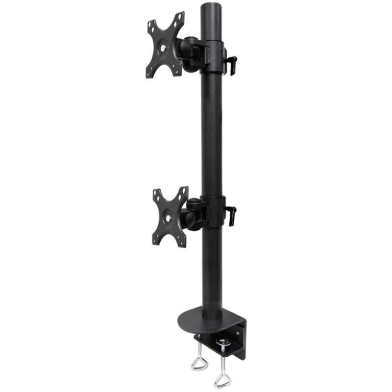 Suport Monitor de Birou Dublu, Neomounts by Newstar FPMA-D960DVBLACKPLUS, 17" - 49", VESA 100x100, suporta pana la 15kg, negru — miniatură