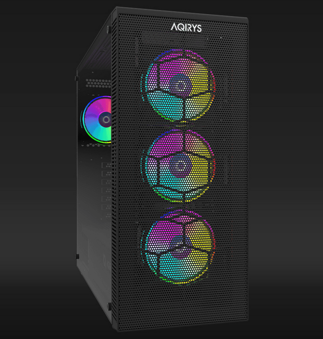 Carcasa AQIRYS Naos Pro, Mid Tower, Black — miniatură