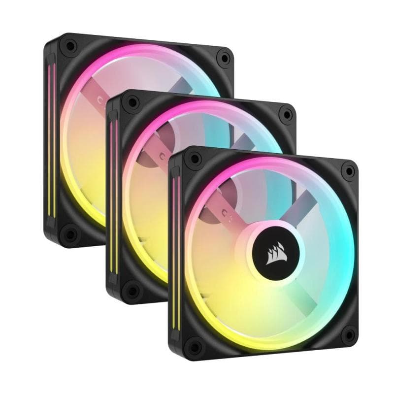 Ventilator Carcasa CORSAIR iCUE LINK QX120 RGB, 12 cm, 2400 RPM, 3 ventilatoare, RGB