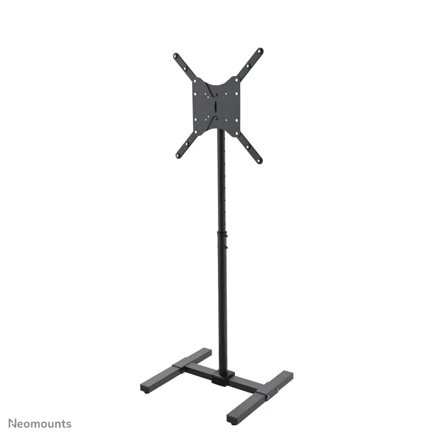 Stand podea mobil/fix Neomounts NS-FS100BLACK; pentru display-uri cu diagonale 10"-55", sistem de prindere VESA 75x75~400x400, greutate maxima suportata 20kg, tilt +30°, rotate 6°, inaltime reglabila manual 750-1240mm; management cabluri, 1 stalp; dimensiuni 502x454x1240; culoare negru. Garantie 5 — miniatură