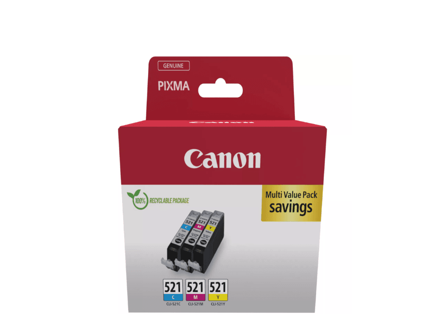 Cartus CANON CLI-521, Cyan, Magenta, Yellow