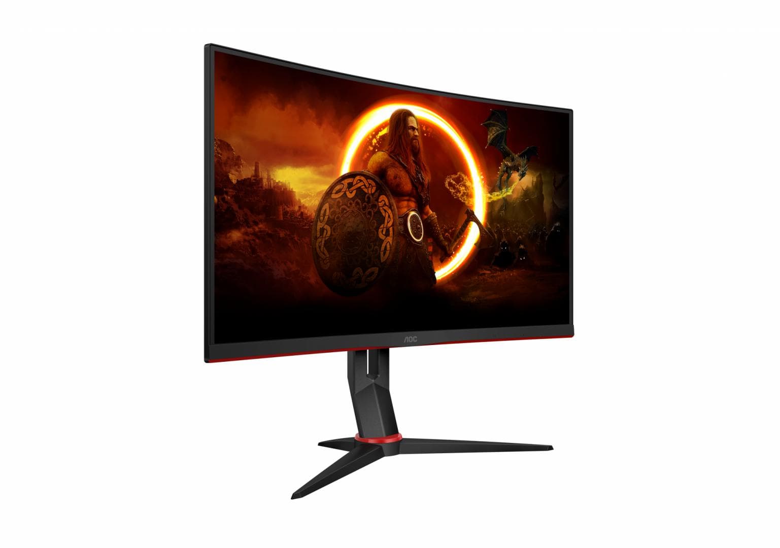 Monitor Gaming AOC C27G2Z3/BK, 27", 1920 x 1080 pixeli, Black, Red — miniatură