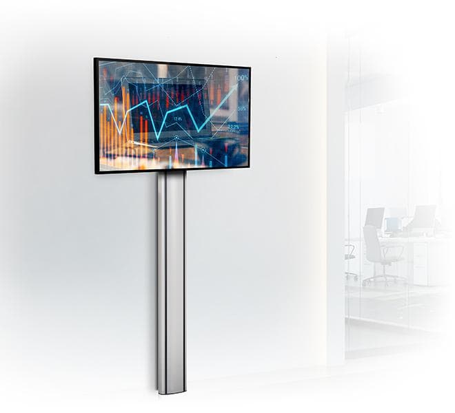 Stand perete B-Tech 39-75" 70kg 2m, negru — miniatură