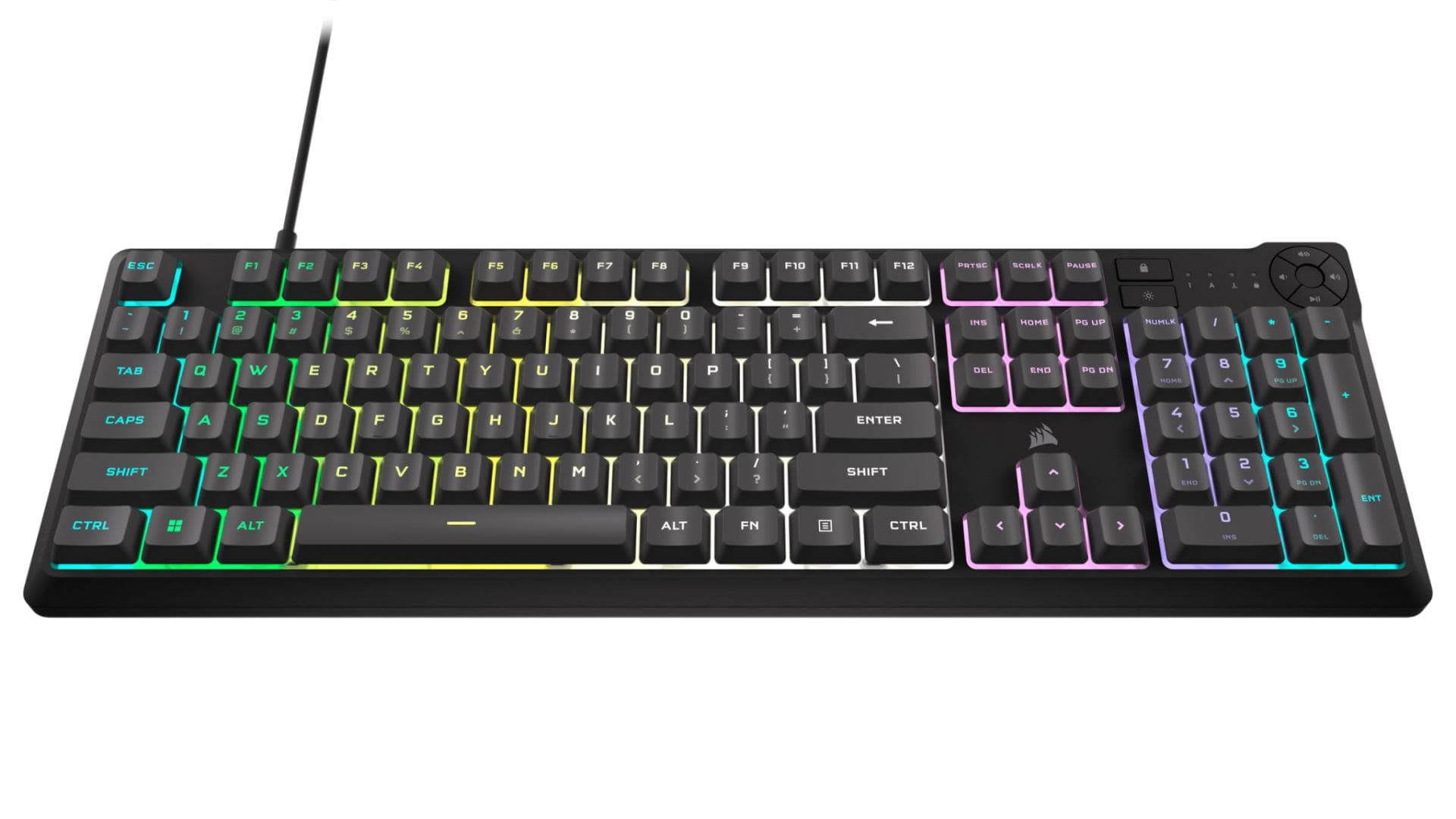 Tastatura Gaming CORSAIR K55 CORE RGB, RGB, USB, Gri