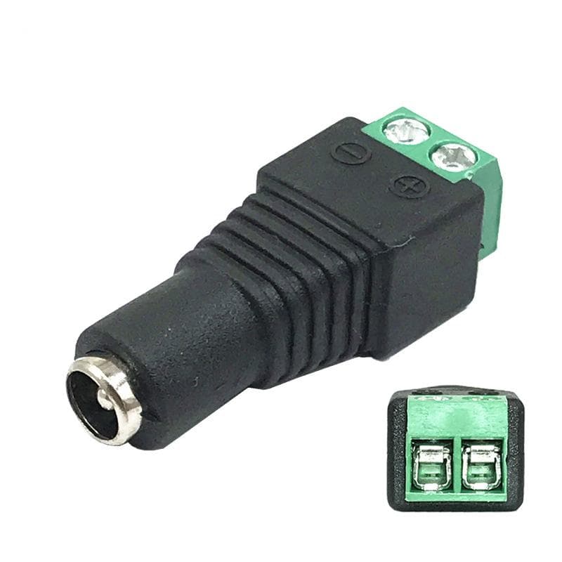 Conector de alimentare (MAMA), 12V, cu surub, 5.5*2.1mm, LN-CT02G, pachet 10 bucati — miniatură