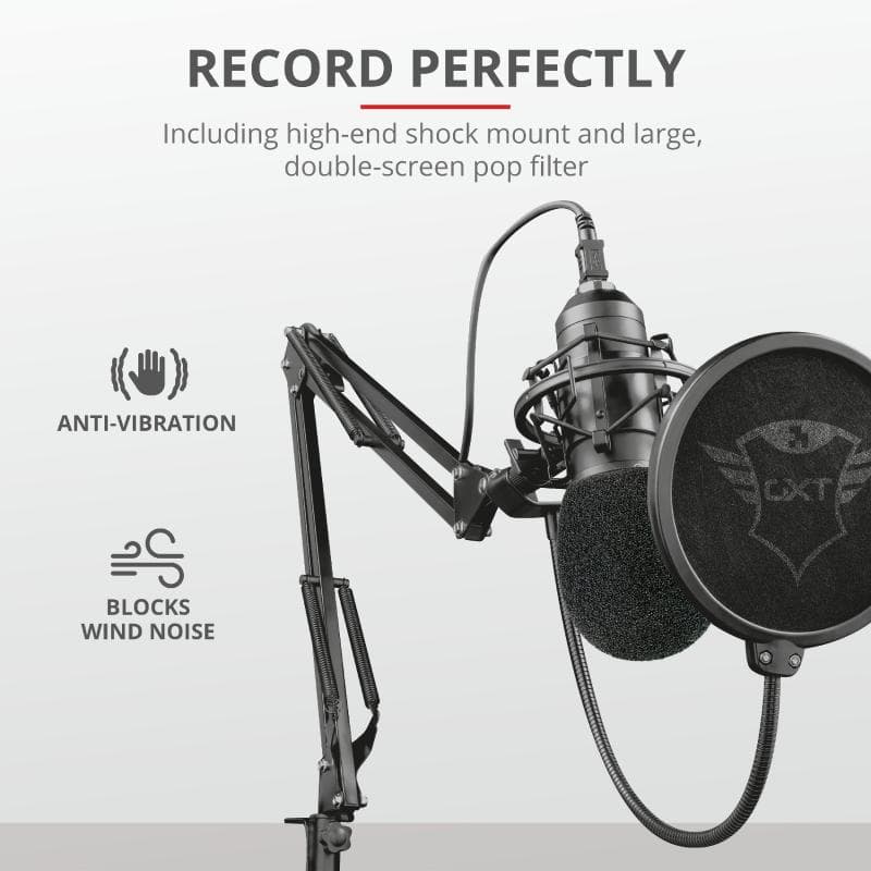 Microfon Trust GXT 252+ Emita Plus, tip Cardioid, USB, Noise Reduction — miniatură
