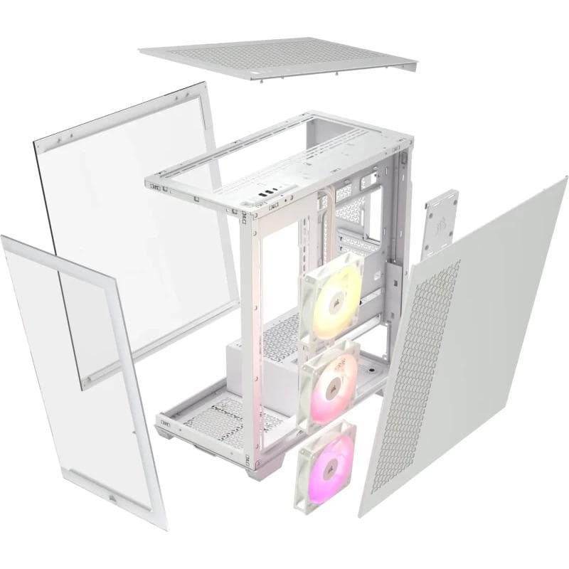 Carcasa CORSAIR 3500X ARGB, RGB, Mid Tower, White — miniatură