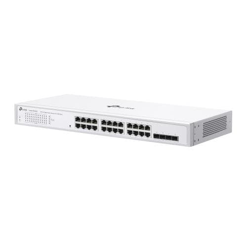 Switch TP-Link cu 24 de porturi, 24× 10/100/1000 Mbps RJ45 Ports (Auto- Negotiation/Auto MDI/MDIX), capacitate switch 56 Gbps, dimensiuni (440× 180×44 mm) — miniatură