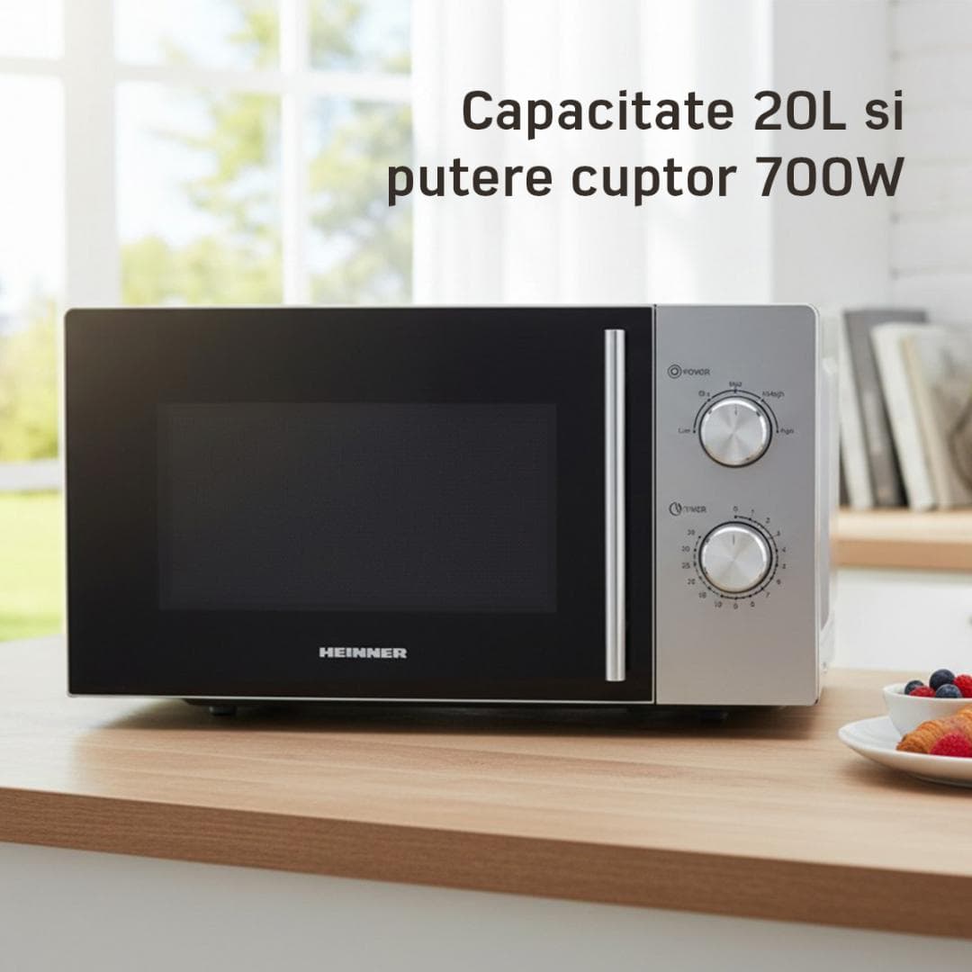 CUPTOR CU MICROUNDE HEINNER HMW-20MSS — miniatură