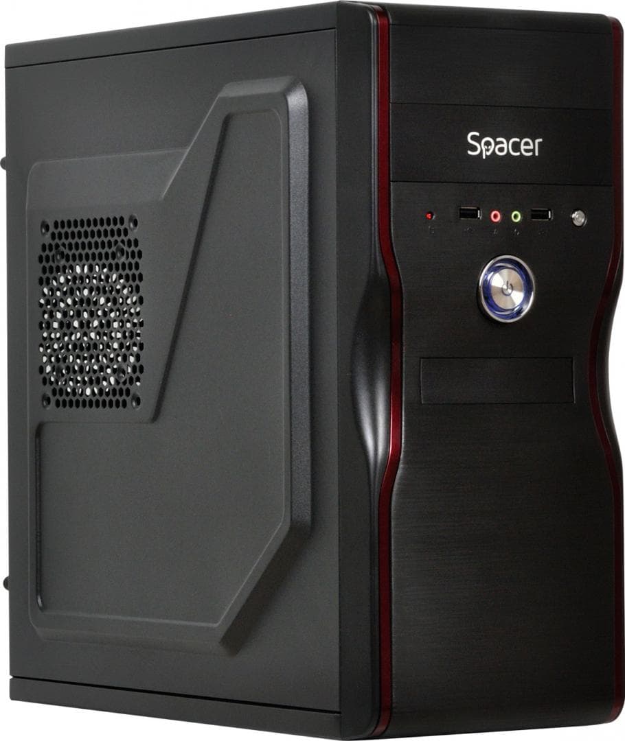 Carcasa SPACER SPC-MERCURY, Mid Tower, Black