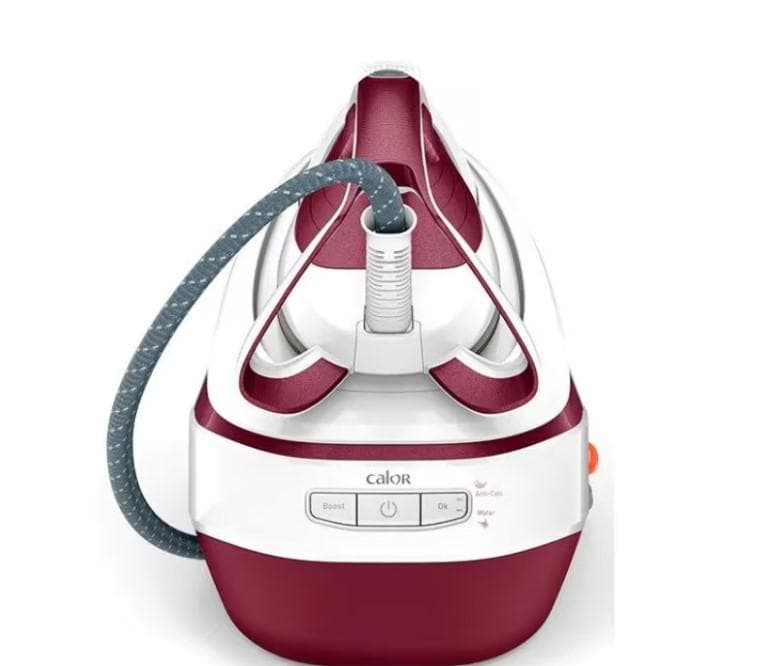 Statie de Calcat TEFAL Pro Express Ultimate GV9711E0, 3000W, 590g/min, 1200ml, talpa Durilium, Visiniu-Alb — miniatură