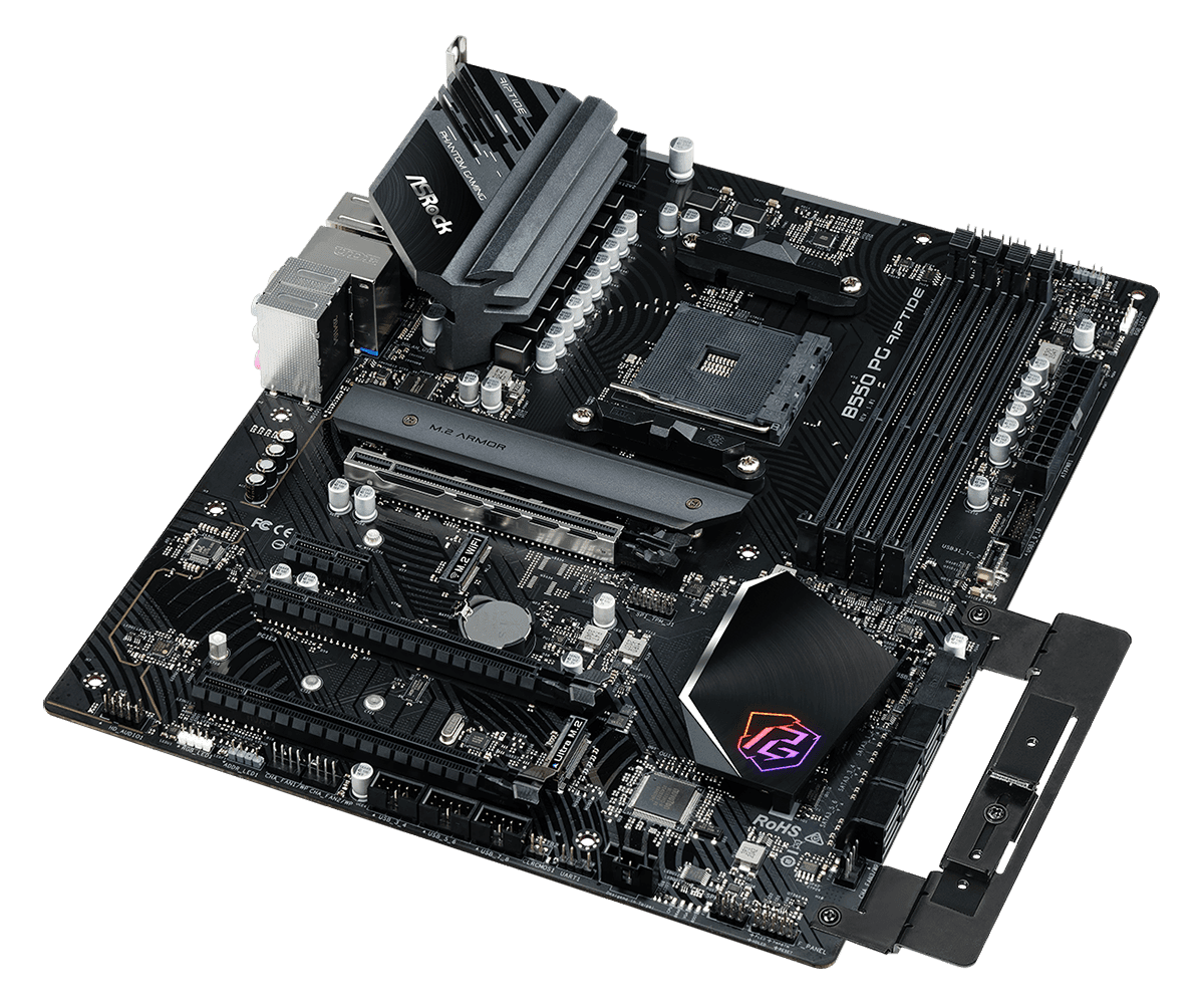 Placa de baza ASRock B550 PG Riptide, Socket AM4, DDR4, ATX — miniatură