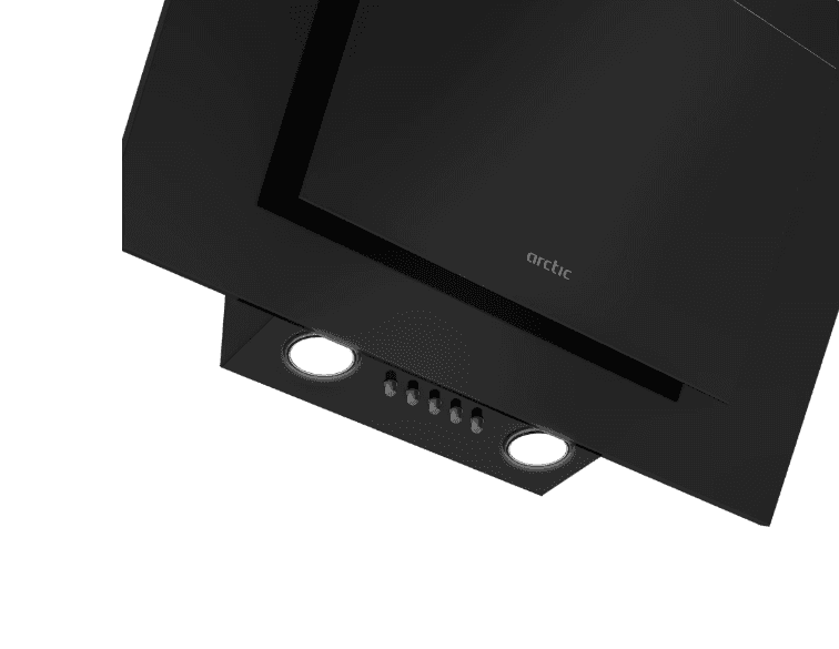 Hota incorporabila decorativa Arctic AHI6332B, Putere absorbtie 320 m3/h, 1 motor, Iluminare LED, Filtru lavabil, Clasa C, 60 cm, Negru — miniatură