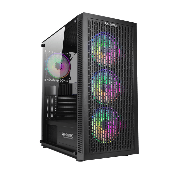 Carcasa PRO GAMING GLADIUS, RGB, Mini Tower, Black