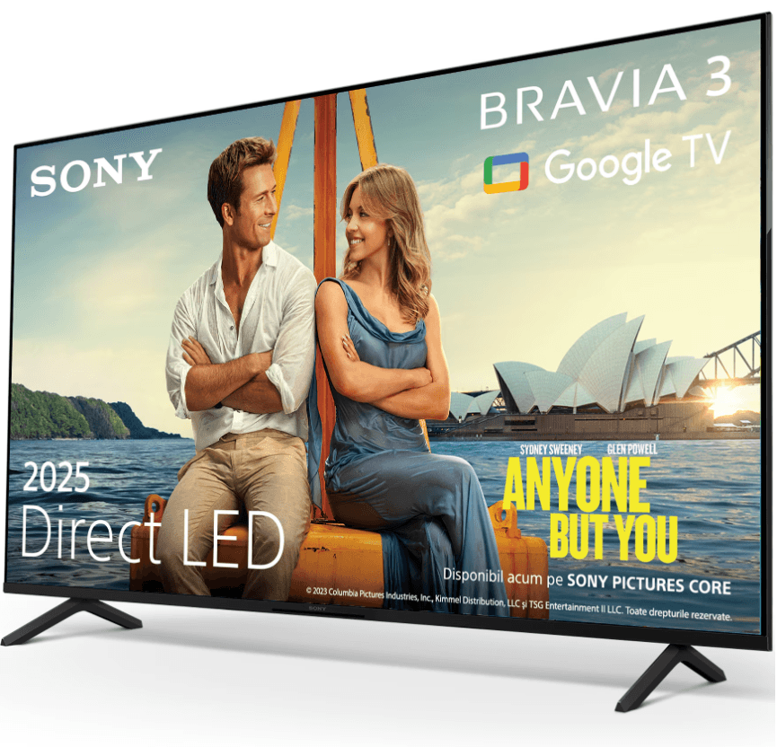 Televizor Sony BRAVIA 3 LED 43S35, 108 cm, Smart Google TV, 4K Ultra HD, Clasa E — miniatură
