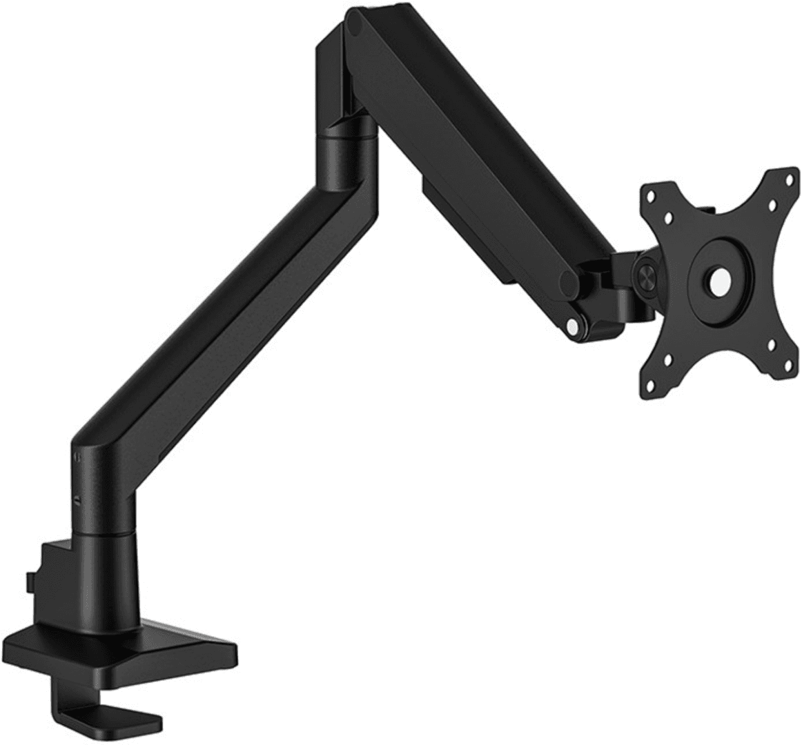 Brat pentru monitor Neomounts, tip full motion, pentru display-uri cu diagonale 17"-35", sistem de prindere VESA 75x75~100x100mm, greutate maxima suportata 9kg pentru ecranele plate si 8kg pentru ecranele curbate, tilt +45°, -45°, swivel +45°, -45°, rotate +180°, -180°, reglabil pe inaltime — miniatură