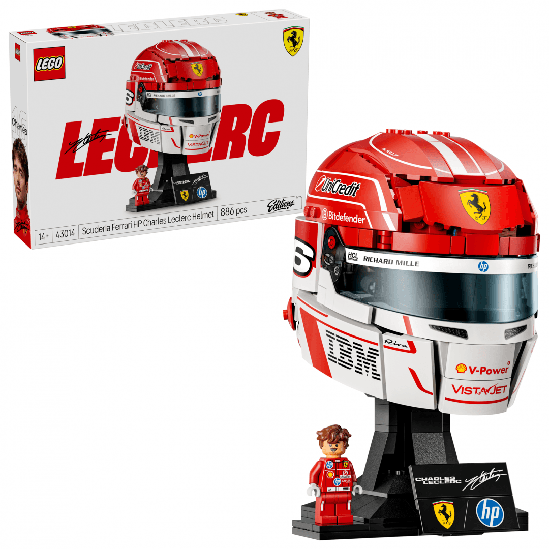 CASCA LUI CHARLES LECLERC SCUDERIA FERRARI HP LEGO43014 — miniatură