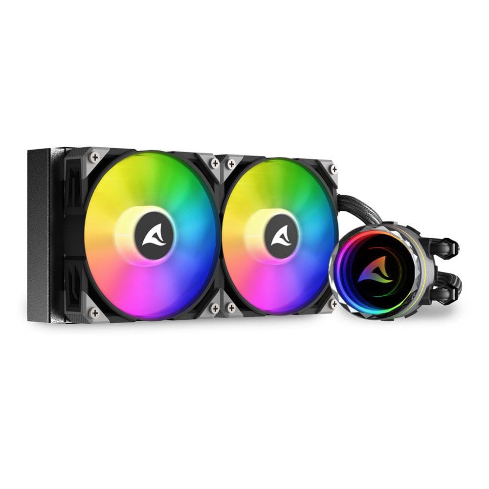 Cooler Procesor Sharkoon S80 RGB AIO, Lichid, 12 cm, 2 ventilatoare, aRGB