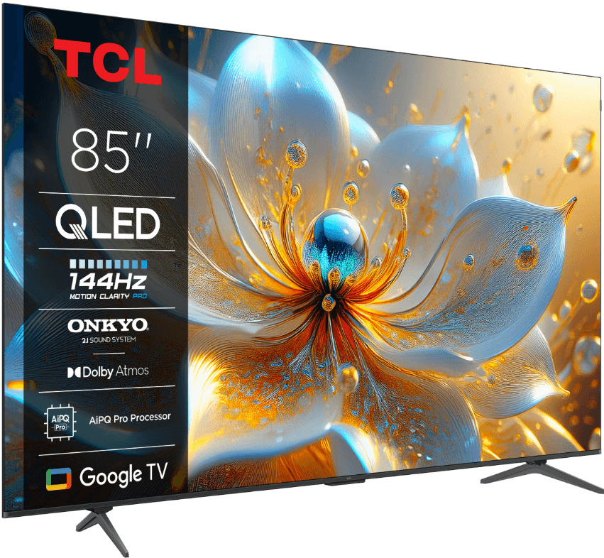 Televizor TCL QLED 85T8C, 215 cm, Smart Google TV, 4K Ultra HD, 144Hz, Onkyo — miniatură