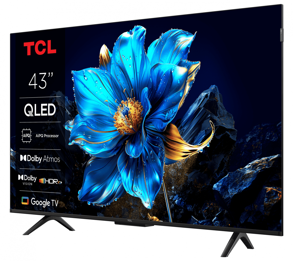 Televizor TCL QLED 43P7K, 108 cm, Smart Google TV, 4K, Clasa F — miniatură