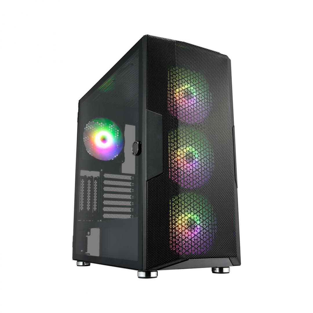 Carcasa FORTRON CUT592, RGB, Full Tower, Black — miniatură