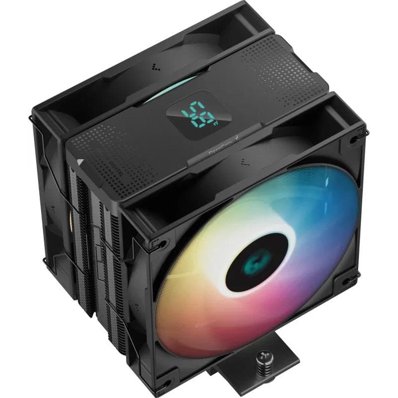 Cooler Procesor DeepCool AG400 Digital Plus, Aer, 12 cm, 2 ventilatoare, aRGB — miniatură