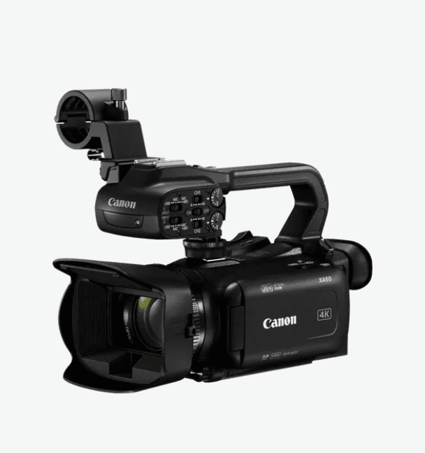 Canon camera video 4K XA60, senzor: 1/2.3-type CMOS, 21.14 Mp, Iluminare: 0.3 lx - 100,000 lx, Procesor: DIGIC DV 6, Obiectiv zoom 20x optic, focus 1-60cm, f/1.8 - 2.8, 8 Lamele, diametru filtru: 58mm, stabilizare, 2 x porturi card: SD/SDHC/SDXC, timp inregistrare: 150Mbp: 55 min / 35Mbps: 240 min — miniatură