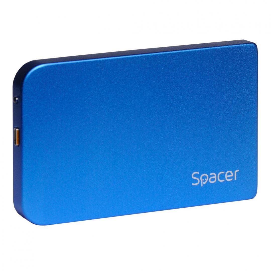 Rack extern HDD/SSD 2.5" Spacer USB 3.0 albastru — miniatură