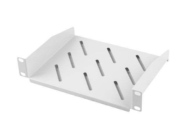 Poliță fixă 10" 1U / 254x180 mm, max. 20 kg, gri