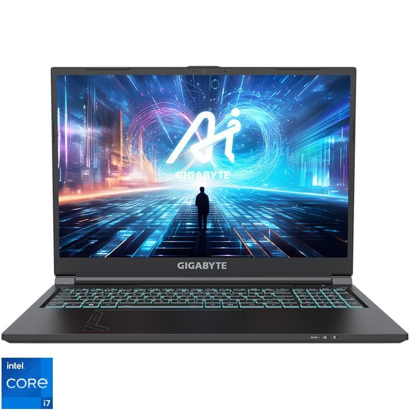 Laptop Gaming GIGABYTE G6 KF, cu procesor Intel Core i7 13620H, 16'' IPS, 16 GB DDR5, 4 TB, NVIDIA GeForce RTX 4060, 6GB GDDR6, Fara OS
