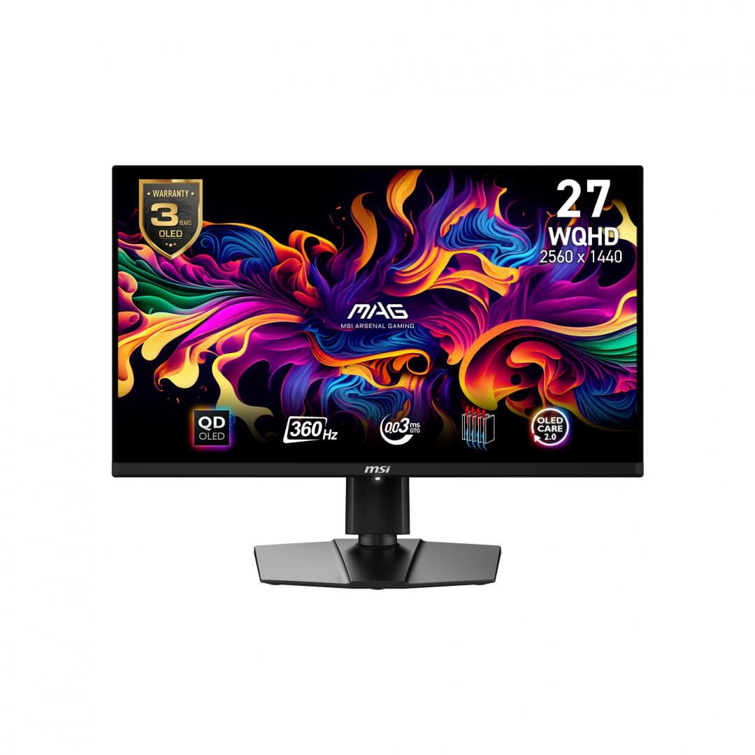 Monitor Consumer MSI MAG 271QPX QD-OLED, 26.5", 2560 x 1440 pixeli, Black