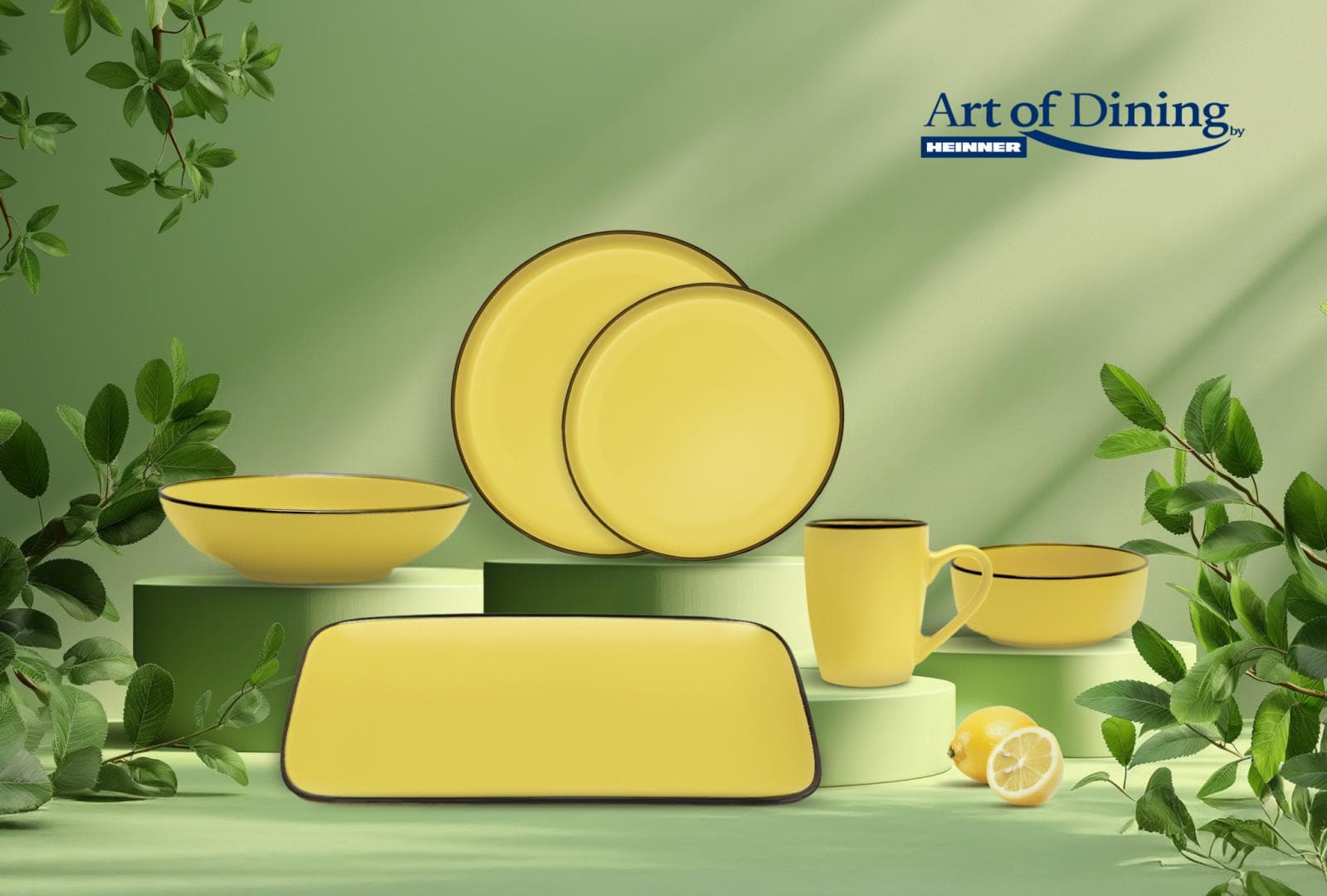 SET 2 PLATOURI CERAMICA 32x20 CM, MEDEEA, ART OF DINING — miniatură