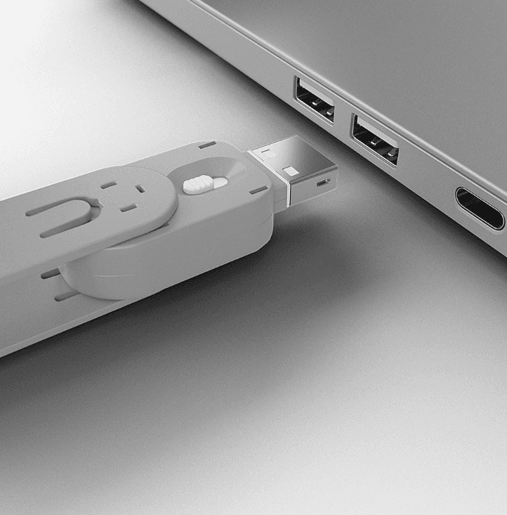 Lindy USB Type A Port Blocker Key, alb — miniatură