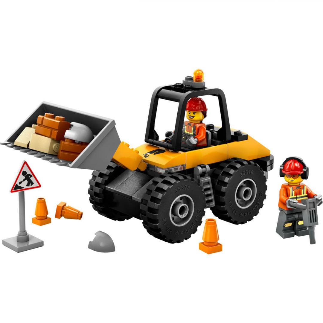 INCARCATOR PE ROTI GALBEN PENTRU CONSTRUCTII, LEGO 60450 — miniatură