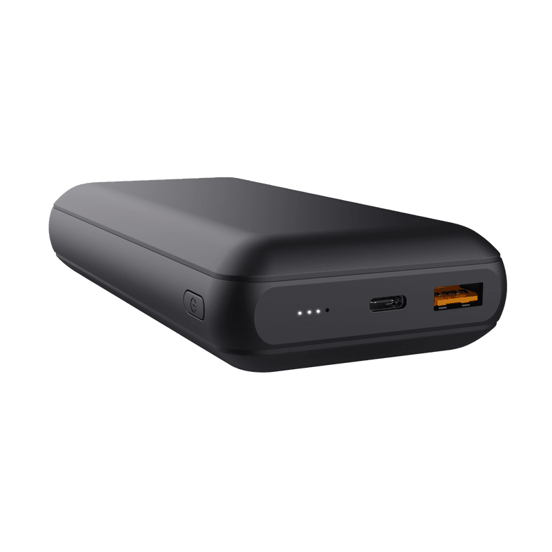 Baterie externa Trust Redoh, capacitate baterie 20.000, 3 porturi USB, putere maxima intrare 18W, negru