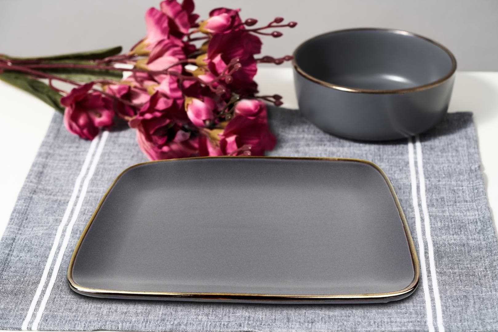 SET 6 PLATOURI CERAMICA 32x20 CM, CALYPSO, ART OF DINING BY HEINNER — miniatură