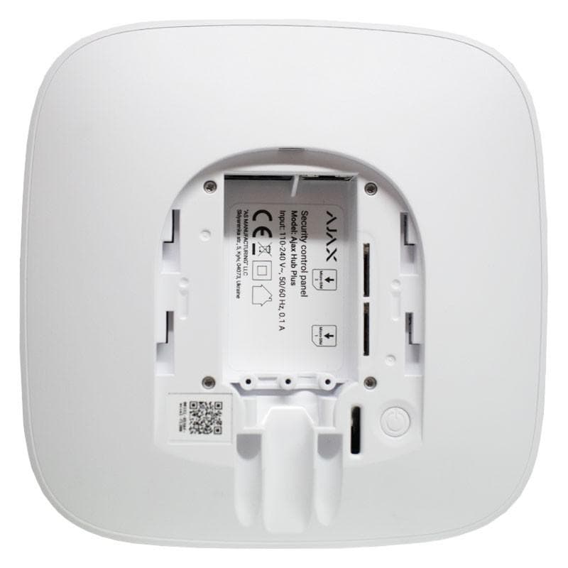 "Centrala alarma AJAX Hub2 Plus - alb, 2xSIM, 4G/3G/2G, Ethernet, Wi-Fi - AJAX; Dispozitive conectate: 200, Utilizatori: 200, Incaperi: 50, Partitii: 25, Video: 100 camere sau DVR-uri, Sirene conectate: 10, Scenarii: 64; Comunicatii: Ethernet, Wi-Fi 2.4 GHz, GSM 2G/3G/4G (2 x micro SIM); Repetoare — miniatură