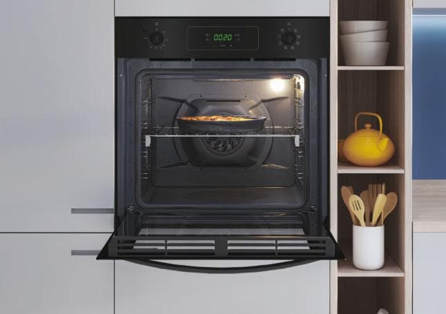 Cuptor Incorporabil Candy FIDCP N615 L Idea oven, MF8 fan assisted, PP, fully black, A+, 65l, timer touch - green display — miniatură