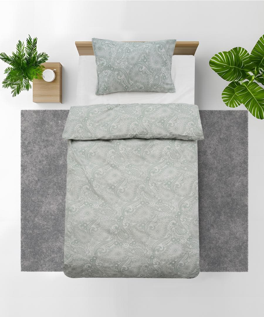 Set de pat single bumbac, 92 gsm,Paisley — miniatură