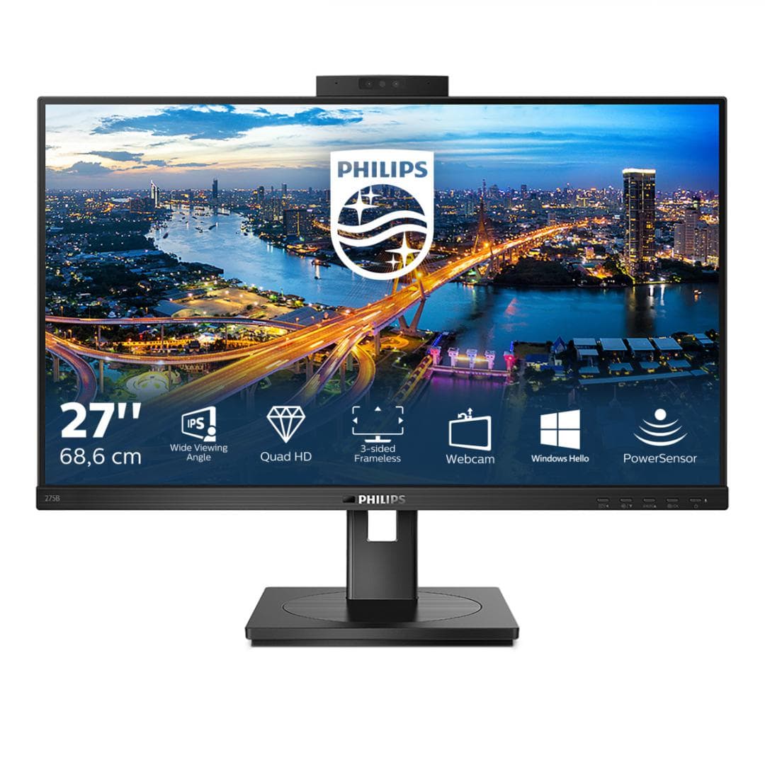 Monitor Consumer Philips 275B1H, 27", 2560 x 1440 pixeli, Black