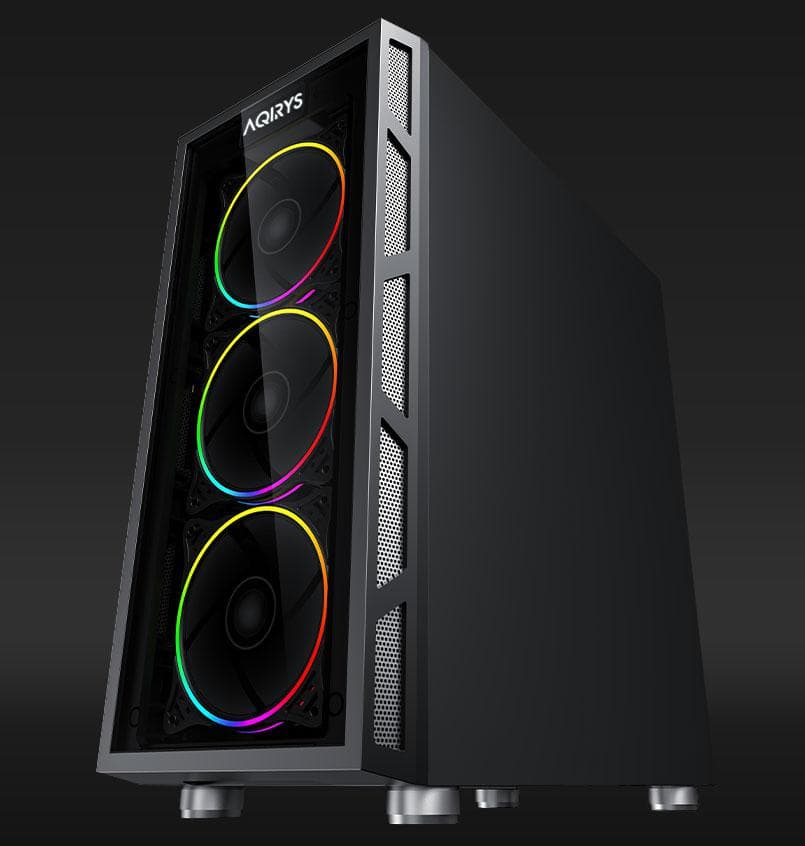 Carcasa AQIRYS ANTARES, RGB, Mid Tower, Black — miniatură