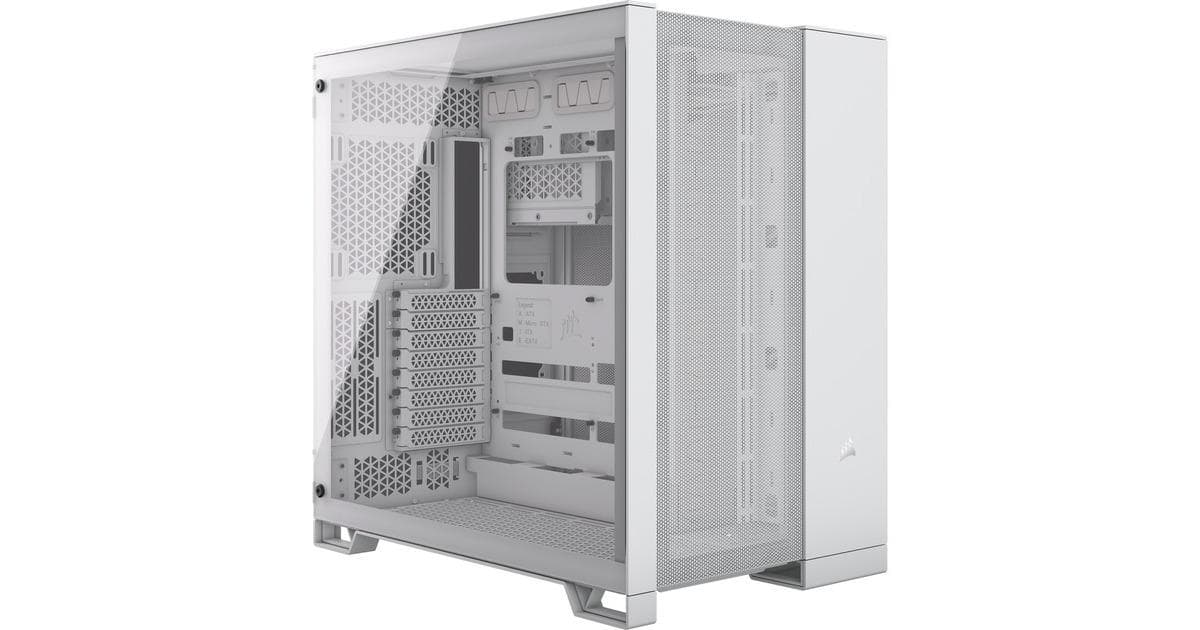 Carcasa CORSAIR 6500D AIRFLOW, RGB, Mid Tower, White — miniatură