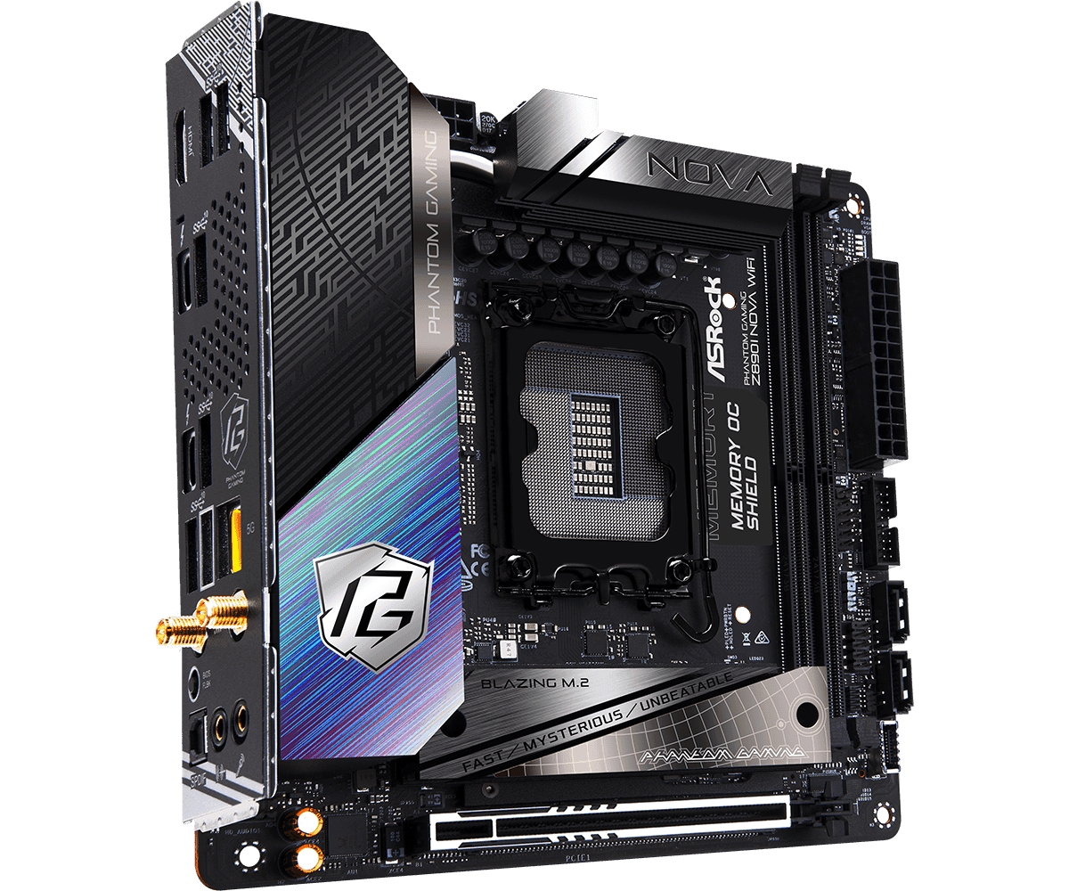 Placa de baza ASRock Phantom Gaming Z890I Nova WiFi, Socket 1851, DDR5, Mini-ITX — miniatură